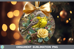 GorgeousBirds 01 Rustic Christmas Ornament design.