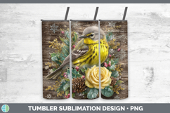 GorgeousBirds 01 Rustic Christmas Tumbler design.