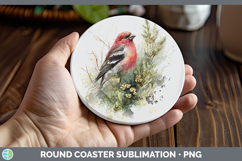 GorgeousBirds 01 Sketch Round Coaster design.