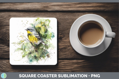 GorgeousBirds 01 Sketch Square Coaster design.