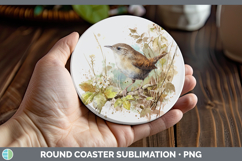 GorgeousBirds 01 Sketch Round Coaster design.