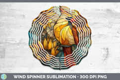 GorgeousBirds 01 Stained Glass Sunflower Wind Spinner design.