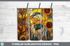 GorgeousBirds 01 Stained Glass Sunflower Tumbler design.