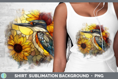 GorgeousBirds 01 Stained Glass Sunflower Shirt design.