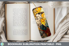 GorgeousBirds 01 Stained Glass Sunflower Bookmark design.