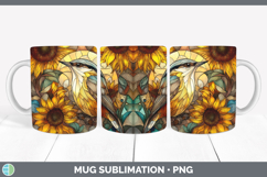 GorgeousBirds 01 Stained Glass Sunflower Mug Wrap design.