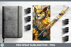 GorgeousBirds 01 Stained Glass Sunflower Pen Wrap design.