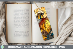 GorgeousBirds 01 Stained Glass Sunflower Bookmark design.