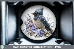 GorgeousBirds 01 Winter Knit Hat Car Coaster design.