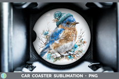 GorgeousBirds 01 Winter Knit Hat Car Coaster design.