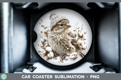 GorgeousBirds 01 Winter Knit Hat Car Coaster design.
