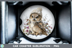 GorgeousBirds 01 Winter Knit Hat Car Coaster design.
