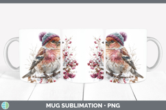 GorgeousBirds 01 Winter Knit Hat Mug Wrap design.