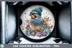GorgeousBirds 01 Winter Knit Hat Car Coaster design.