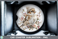 GorgeousBirds 01 Winter Knit Hat Car Coaster design.