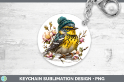 GorgeousBirds 01 Winter Knit Hat Keychain design.