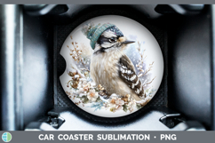 GorgeousBirds 01 Winter Knit Hat Car Coaster design.