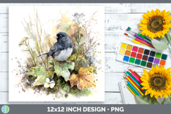 GorgeousBirds 02 Sketch Paper Backgrounds design.