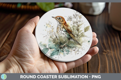 GorgeousBirds 02 Sketch Round Coaster design.