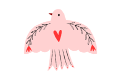 Hand Drawn Peace Dove Clipart Product Image 2