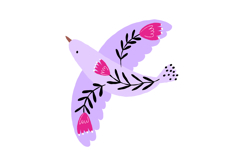 Hand Drawn Peace Dove Clipart Folk Product Image 7