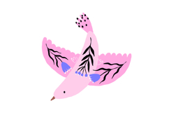 Hand Drawn Peace Dove Clipart Folk Product Image 3