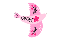 Hand Drawn Peace Dove Clipart Folk Product Image 6