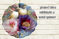 Birds &amp; Flowers Round Design, 10x10 Round Sublimation, d1 Product Image 3