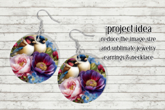 Birds &amp; Flowers Round Design, 10x10 Round Sublimation, d1 Product Image 7
