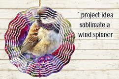 Birds &amp; Flowers Round Design, 10x10 Round Sublimation, d10 Product Image 3