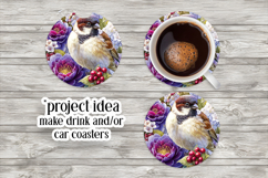 Birds &amp; Flowers Round Design, 10x10 Round Sublimation, d11 Product Image 6