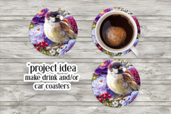 Birds &amp; Flowers Round Design, 10x10 Round Sublimation, d12 Product Image 6