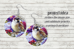 Birds &amp; Flowers Round Design, 10x10 Round Sublimation, d12 Product Image 7