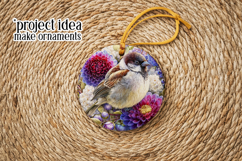 Birds &amp; Flowers Round Design, 10x10 Round Sublimation, d13 Product Image 5