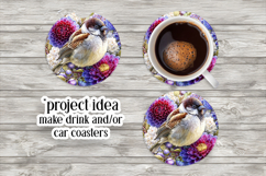 Birds &amp; Flowers Round Design, 10x10 Round Sublimation, d13 Product Image 6