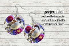 Birds &amp; Flowers Round Design, 10x10 Round Sublimation, d13 Product Image 7