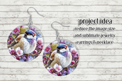 Birds &amp; Flowers Round Design, 10x10 Round Sublimation, d14 Product Image 6