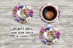 Birds &amp; Flowers Round Design, 10x10 Round Sublimation, d15 Product Image 6