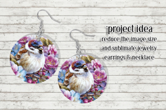 Birds &amp; Flowers Round Design, 10x10 Round Sublimation, d16 Product Image 6