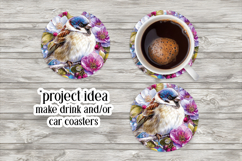 Birds &amp; Flowers Round Design, 10x10 Round Sublimation, d17 Product Image 6