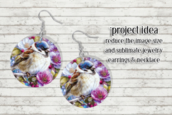 Birds &amp; Flowers Round Design, 10x10 Round Sublimation, d17 Product Image 7