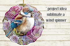 Birds &amp; Flowers Round Design, 10x10 Round Sublimation, d18 Product Image 3