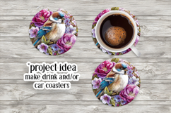 Birds &amp; Flowers Round Design, 10x10 Round Sublimation, d18 Product Image 6