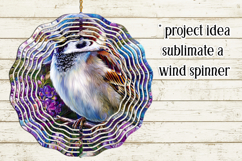 Birds &amp; Flowers Round Design, 10x10 Round Sublimation, d19 Product Image 3