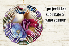 Birds &amp; Flowers Round Design, 10x10 Round Sublimation, d2 Product Image 3