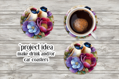 Birds &amp; Flowers Round Design, 10x10 Round Sublimation, d2 Product Image 6