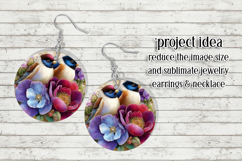 Birds &amp; Flowers Round Design, 10x10 Round Sublimation, d2 Product Image 7