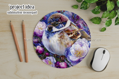 Birds &amp; Flowers Round Design, 10x10 Round Sublimation, d20 Product Image 4