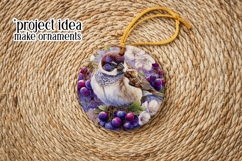 Birds &amp; Flowers Round Design, 10x10 Round Sublimation, d21 Product Image 5