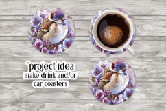 Birds &amp; Flowers Round Design, 10x10 Round Sublimation, d22 Product Image 6